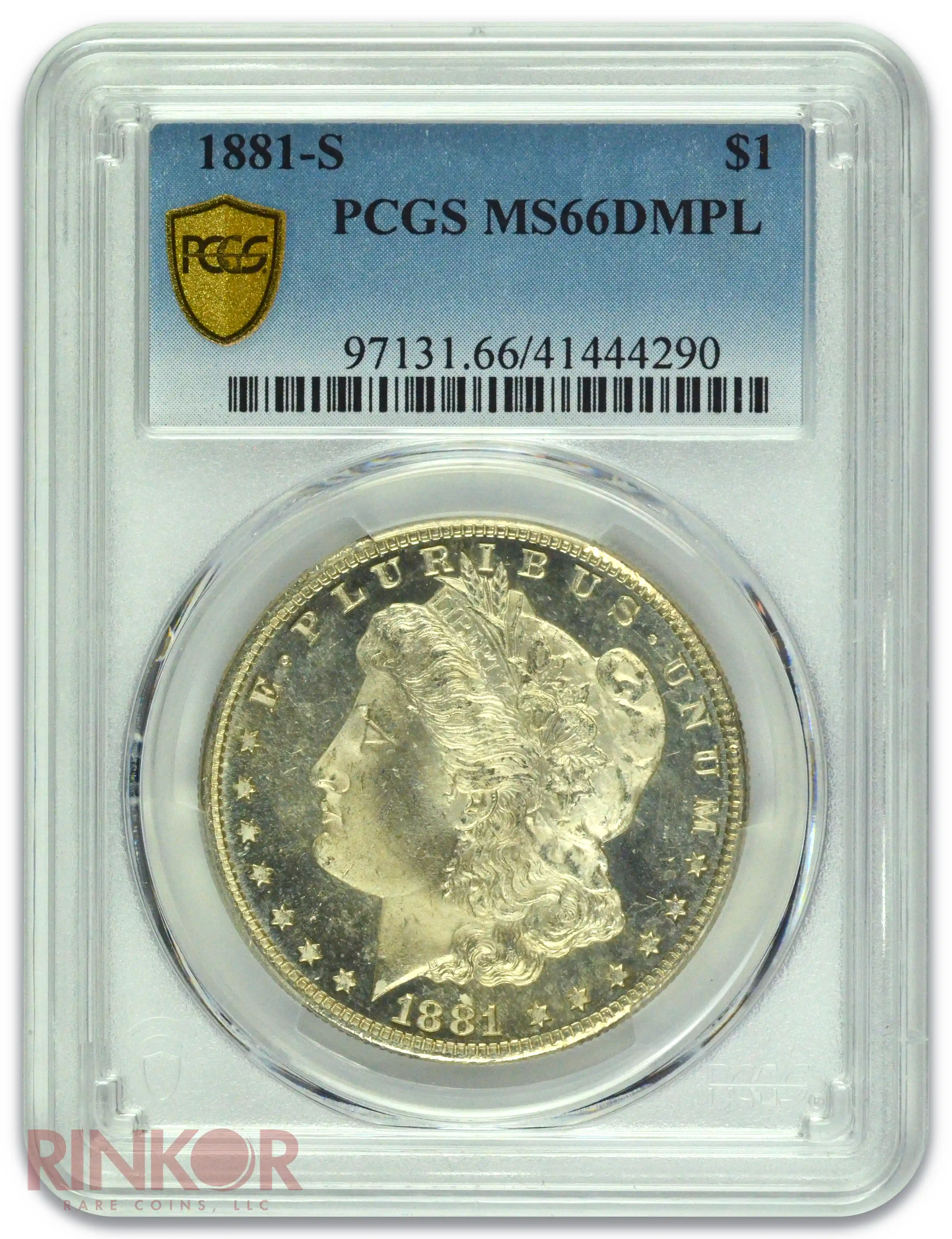 1881-S $1 Morgan Dollar PCGS MS 66 DMPL