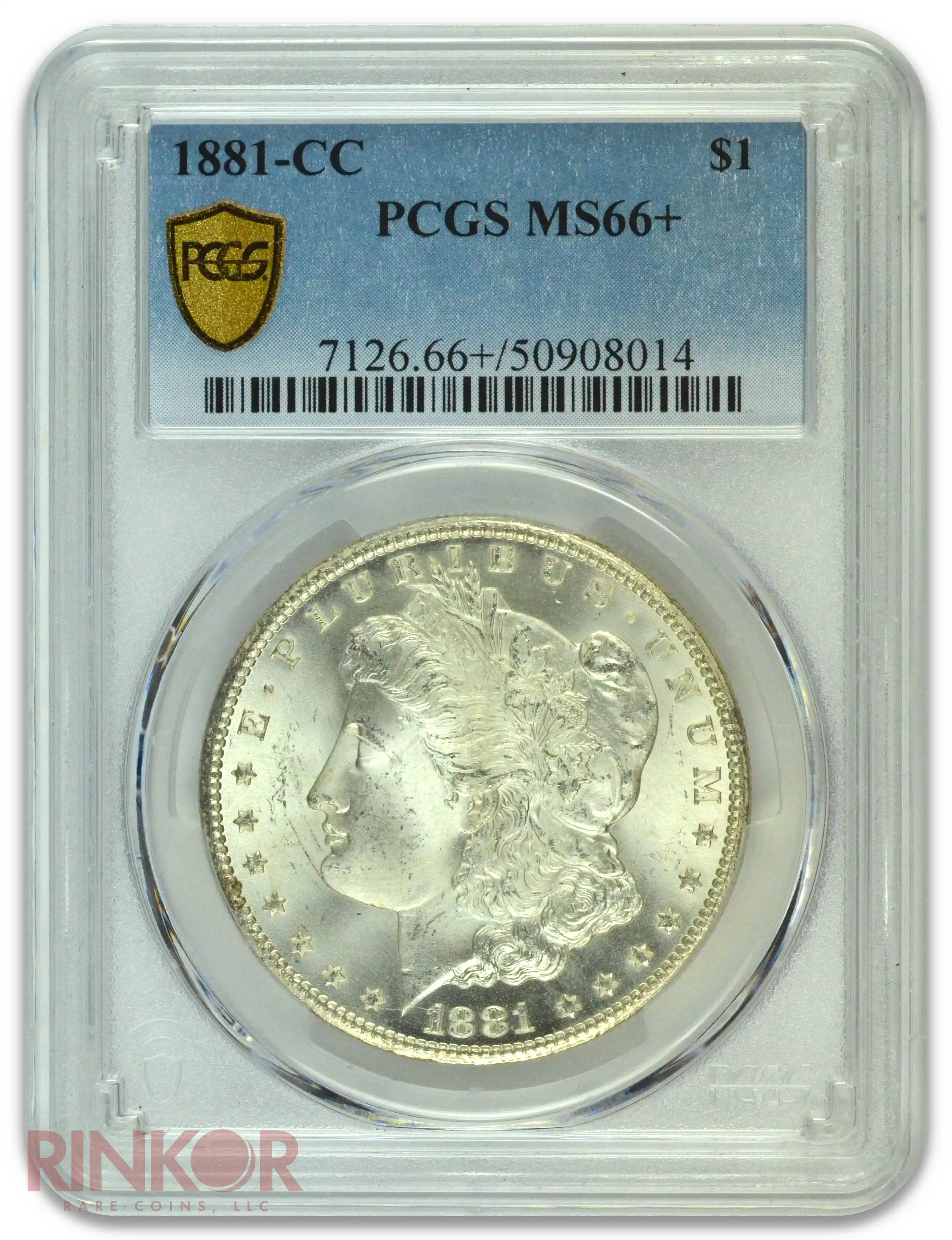 1881-CC $1 Morgan Dollar PCGS MS 66+