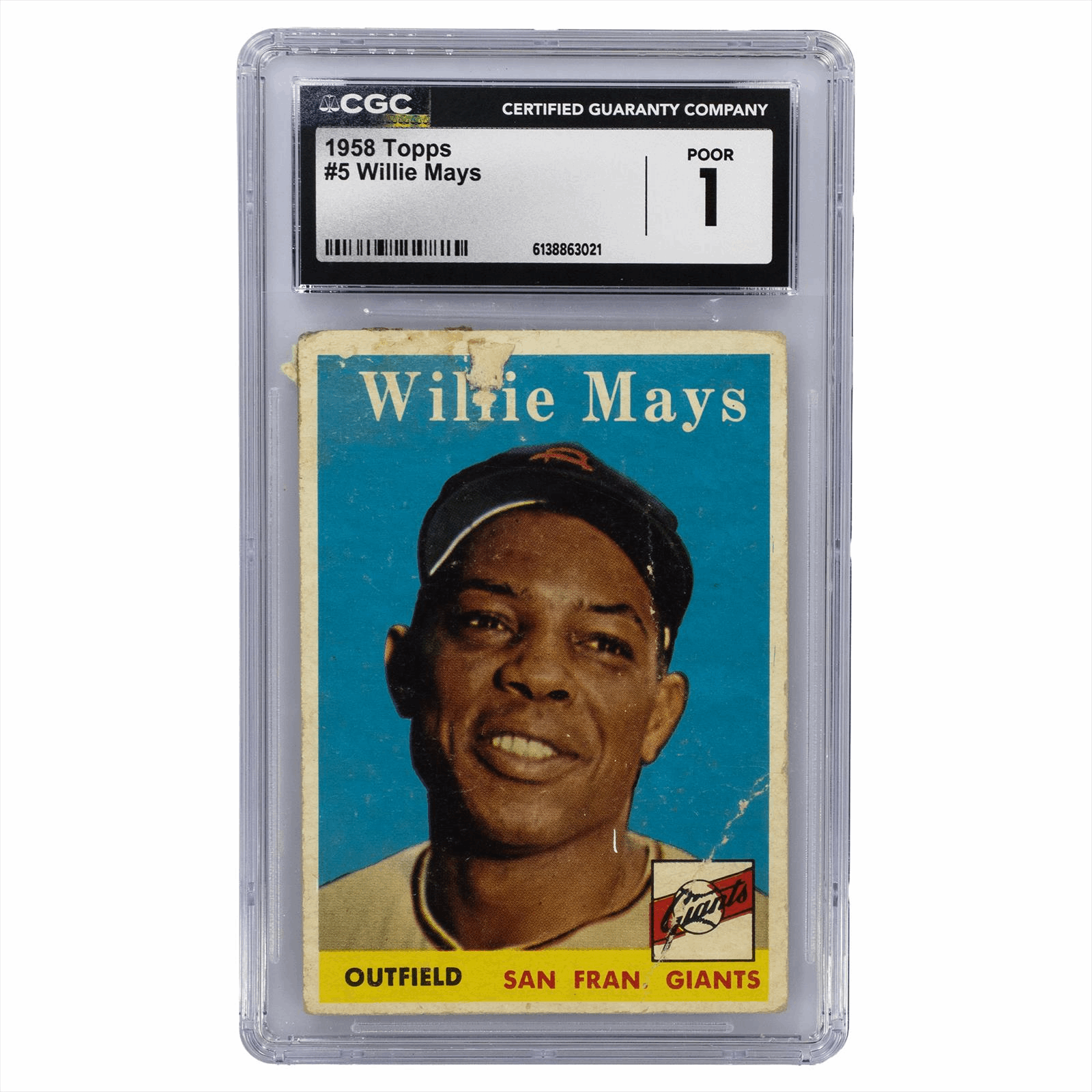1958 Topps Willie Mays #5 CGC PR 1