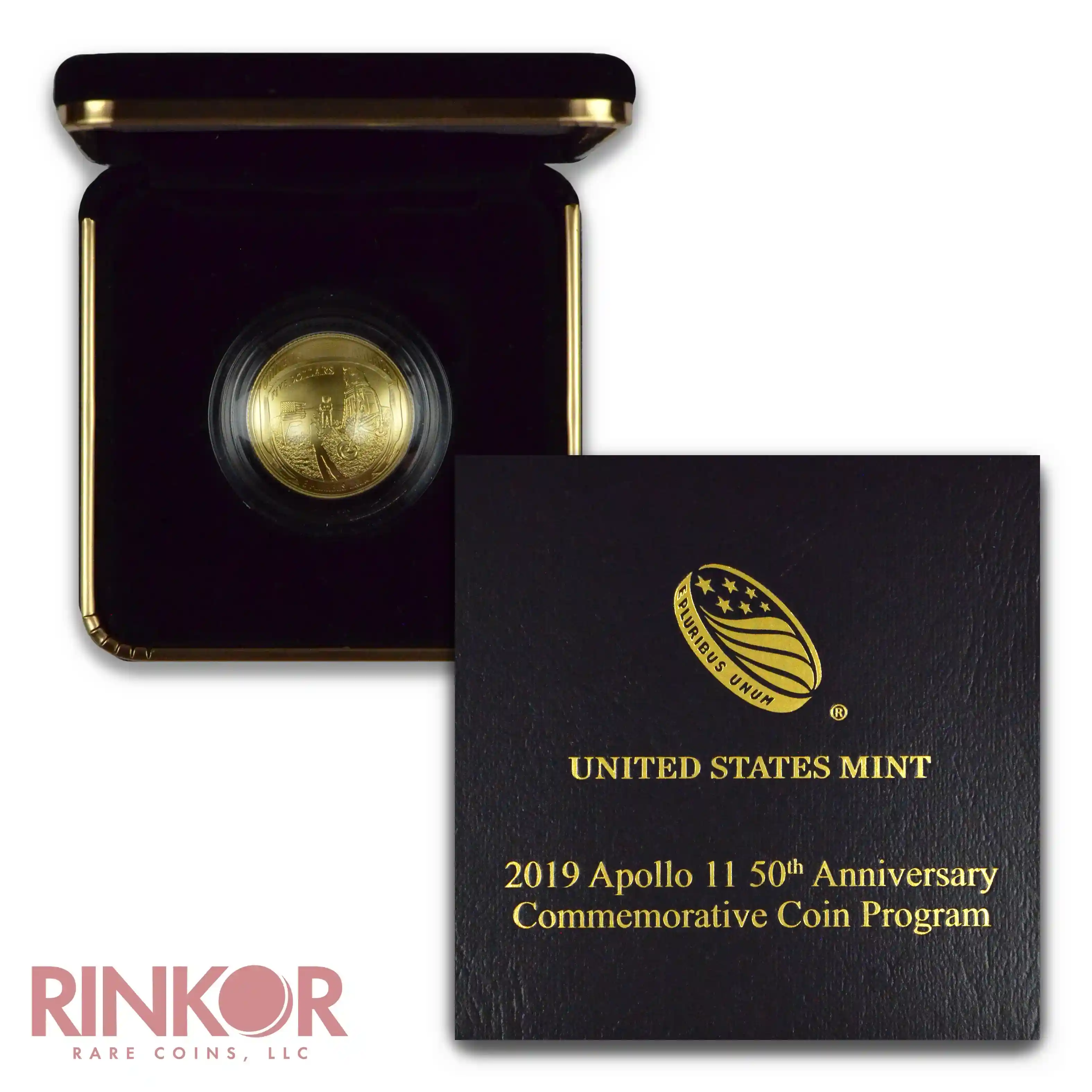 2019-W Gold $5 Apollo 11 50th Anniversary Uncirculated (Box and CoA)