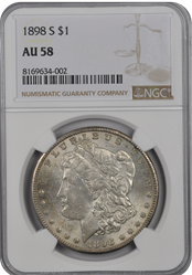 1898 S  Morgan Dollar NGC AU-58