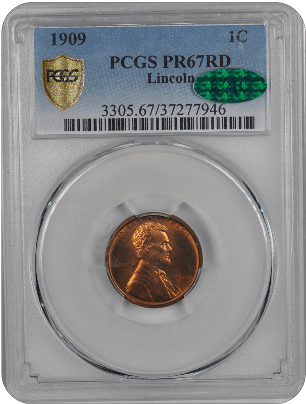 1909 Lincoln PCGS CAC RD 67