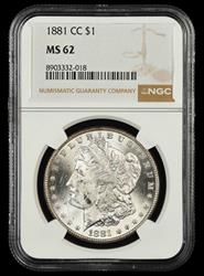 1881 CC $1 NGC MS62