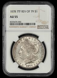 1878 7TF Rev Of 79 $1 NGC AU-55