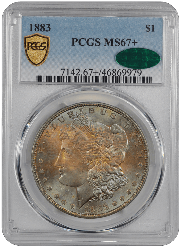 1883 Morgan PCGS  CAC MS 67+