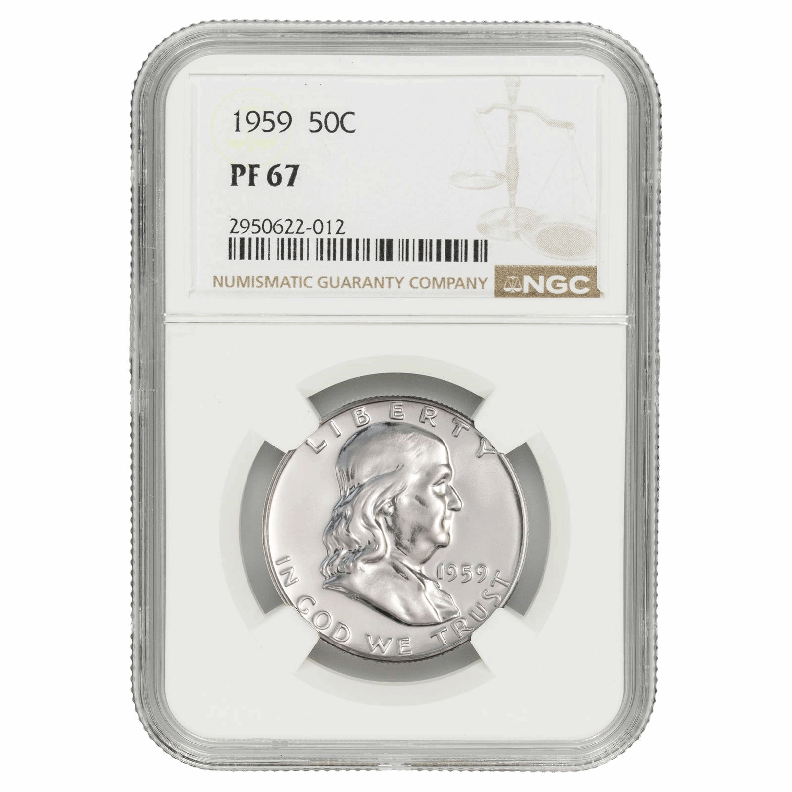 1959 Franklin Half Dollar 50C NGC PF 67