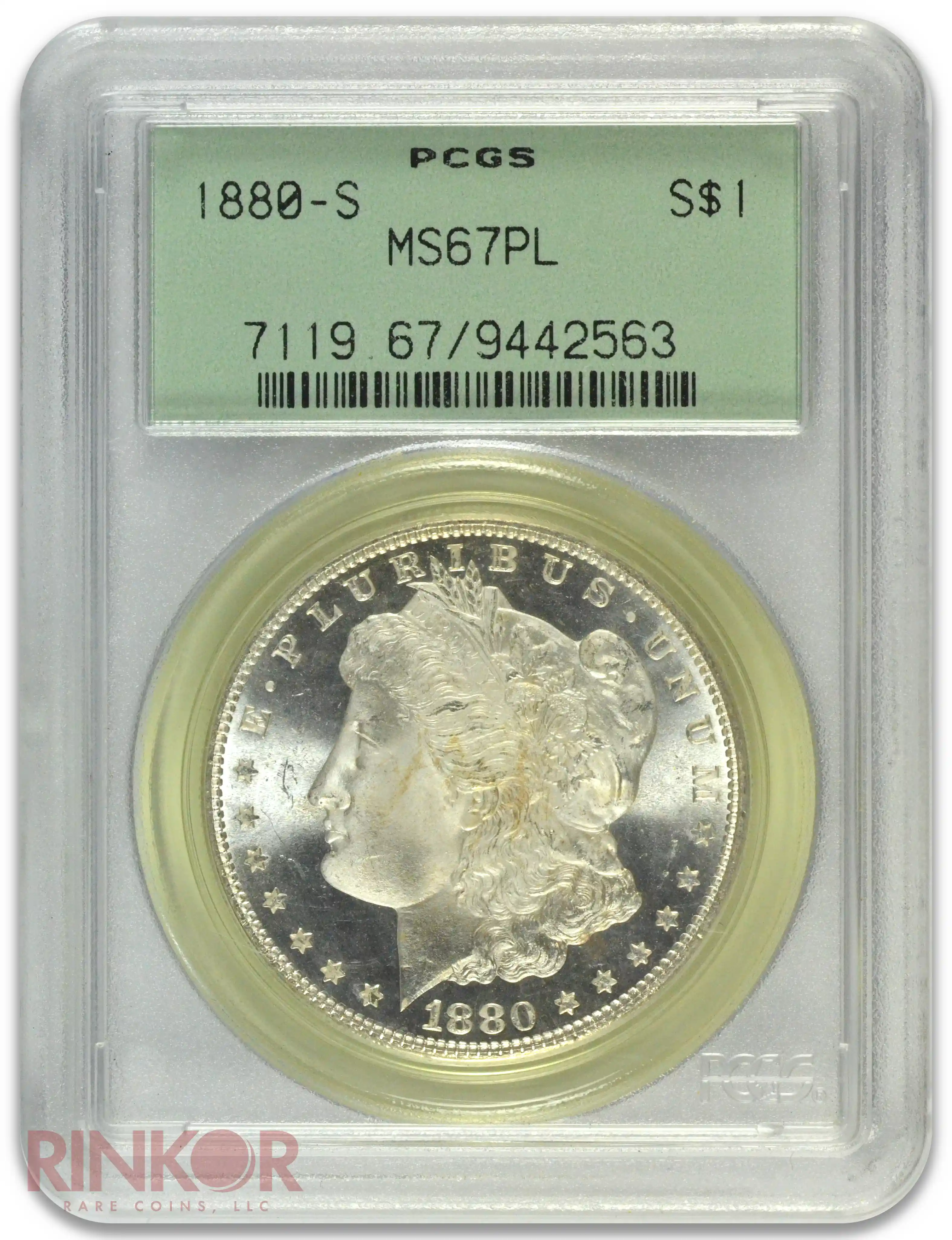 1880-S $1 PCGS MS 67 PL