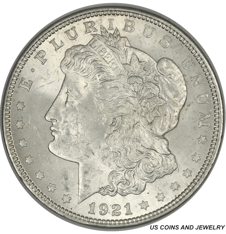 1921-P Morgan Silver Dollar  Choice Uncirculated - White