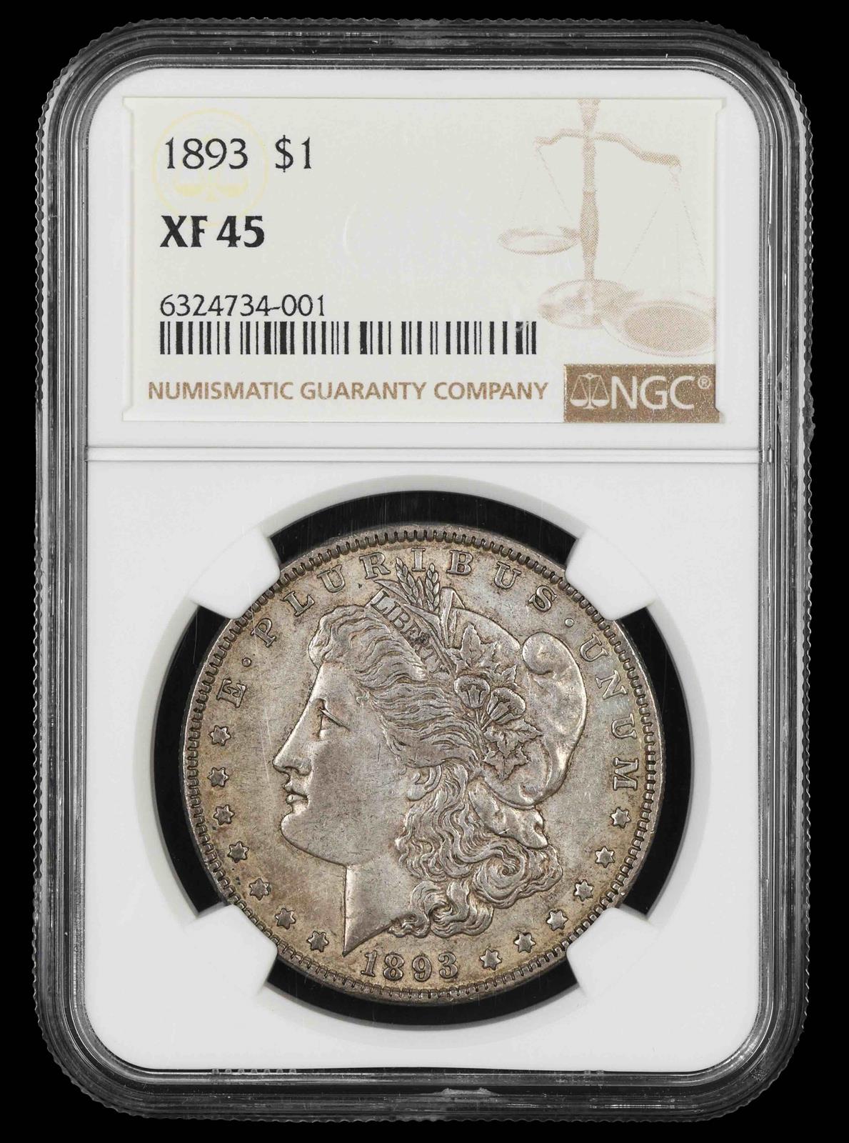 1893 $1 NGC XF-45