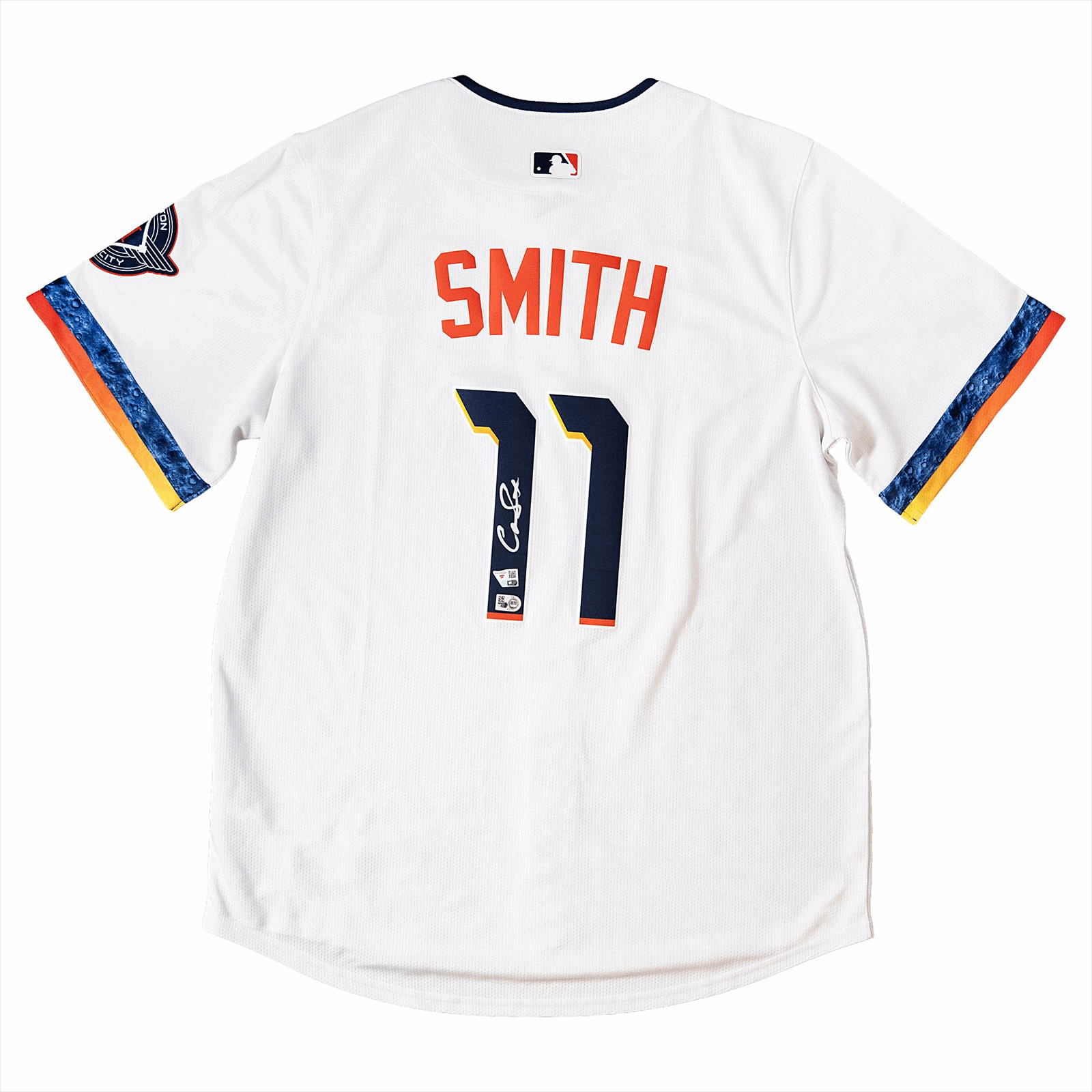 Cam Smith Autographed Astros City Connect Jersey Fanatics / MLB Certified 