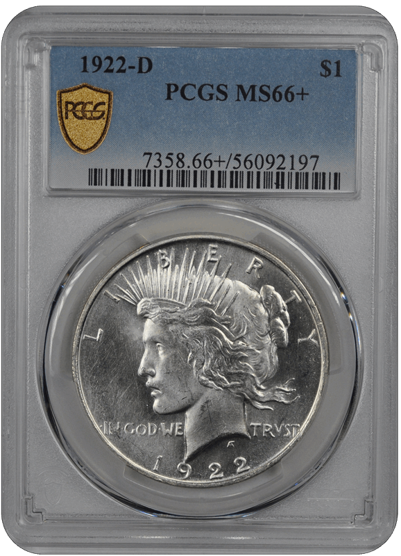 1922-D Peace PCGS MS 66+