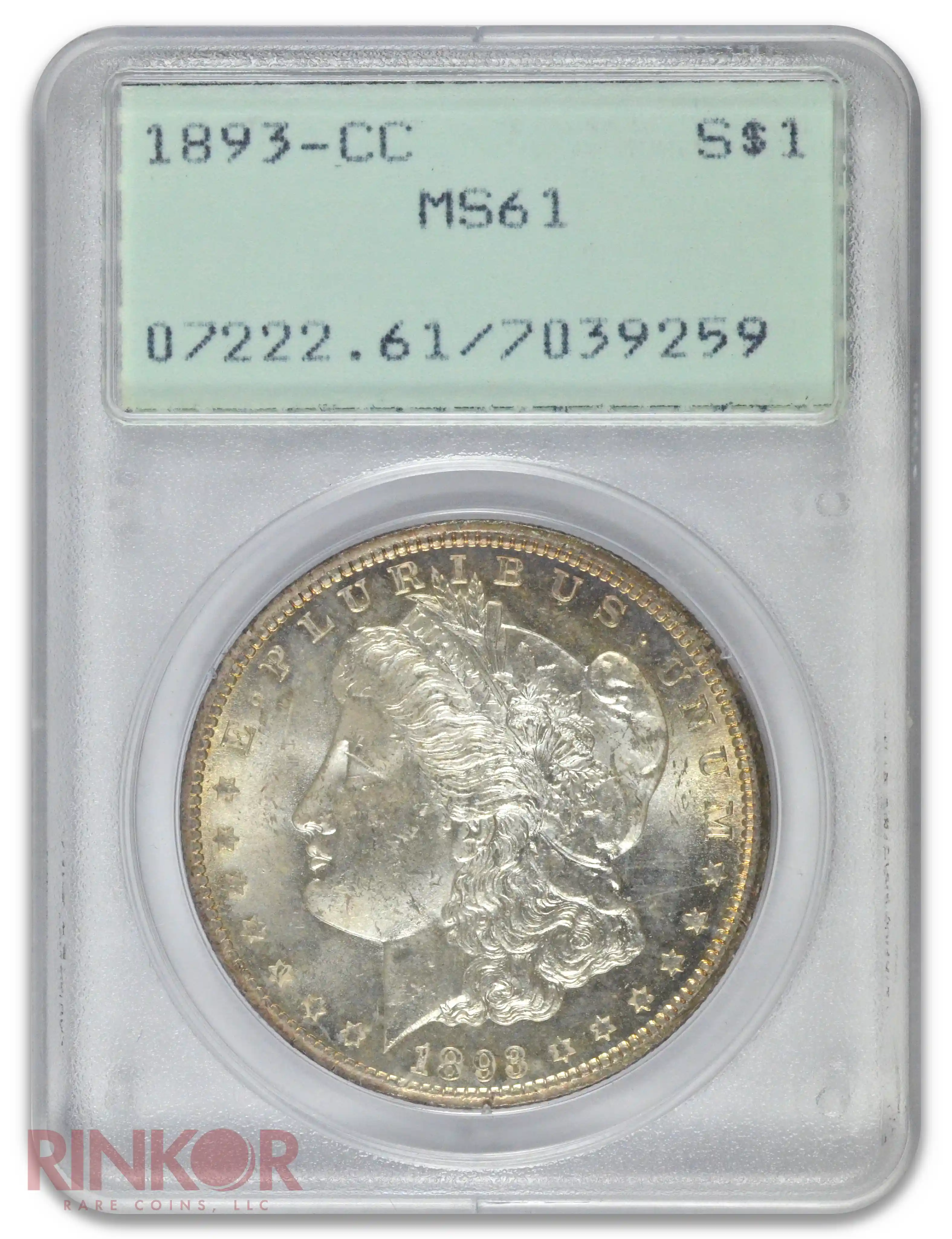 1893-CC $1 PCGS MS 61