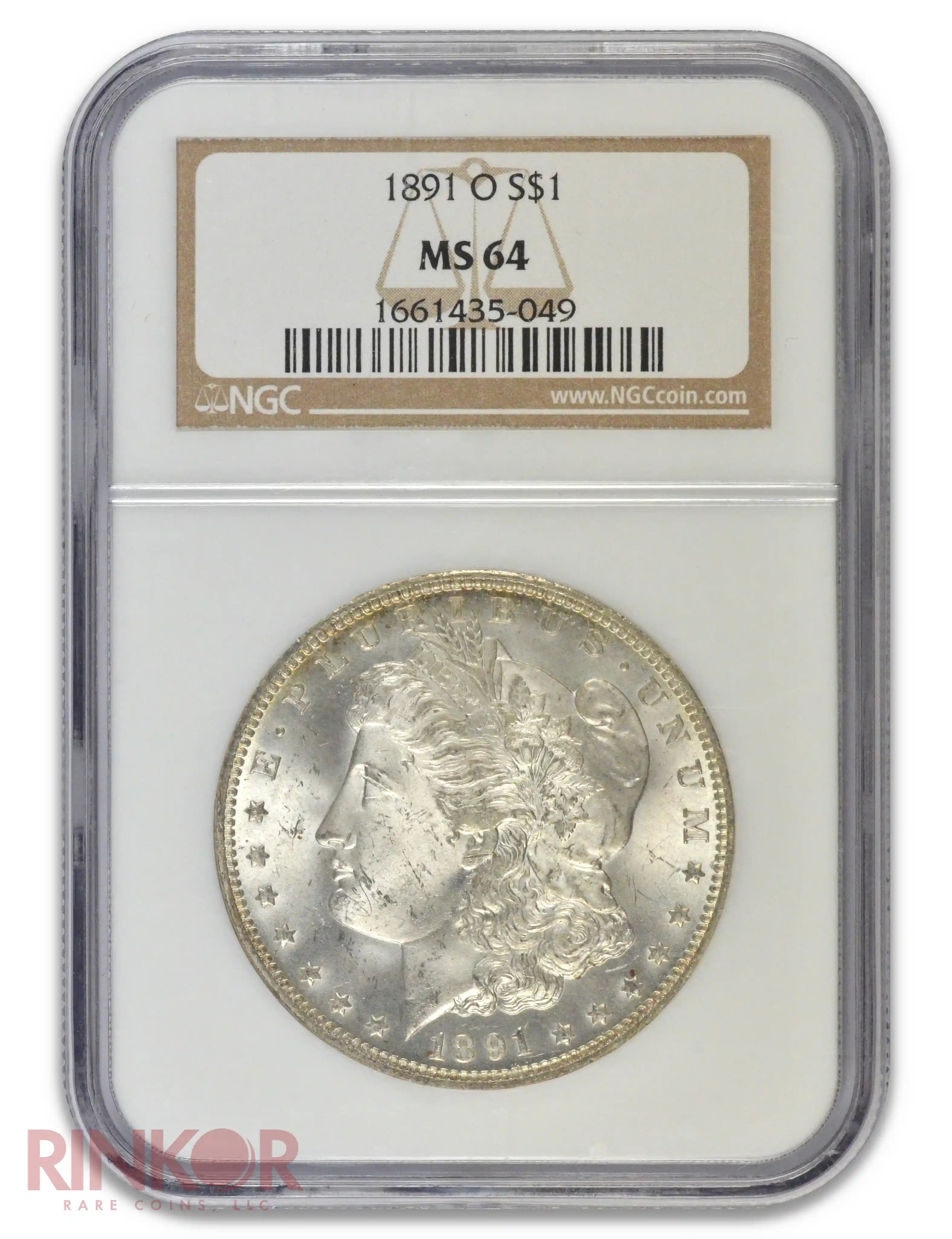 1891-O $1 Morgan Dollar NGC MS 64