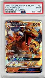 2017 Pokemon Sun & Moon Charizard Gx Burning Shadows #20 PSA MINT 9 