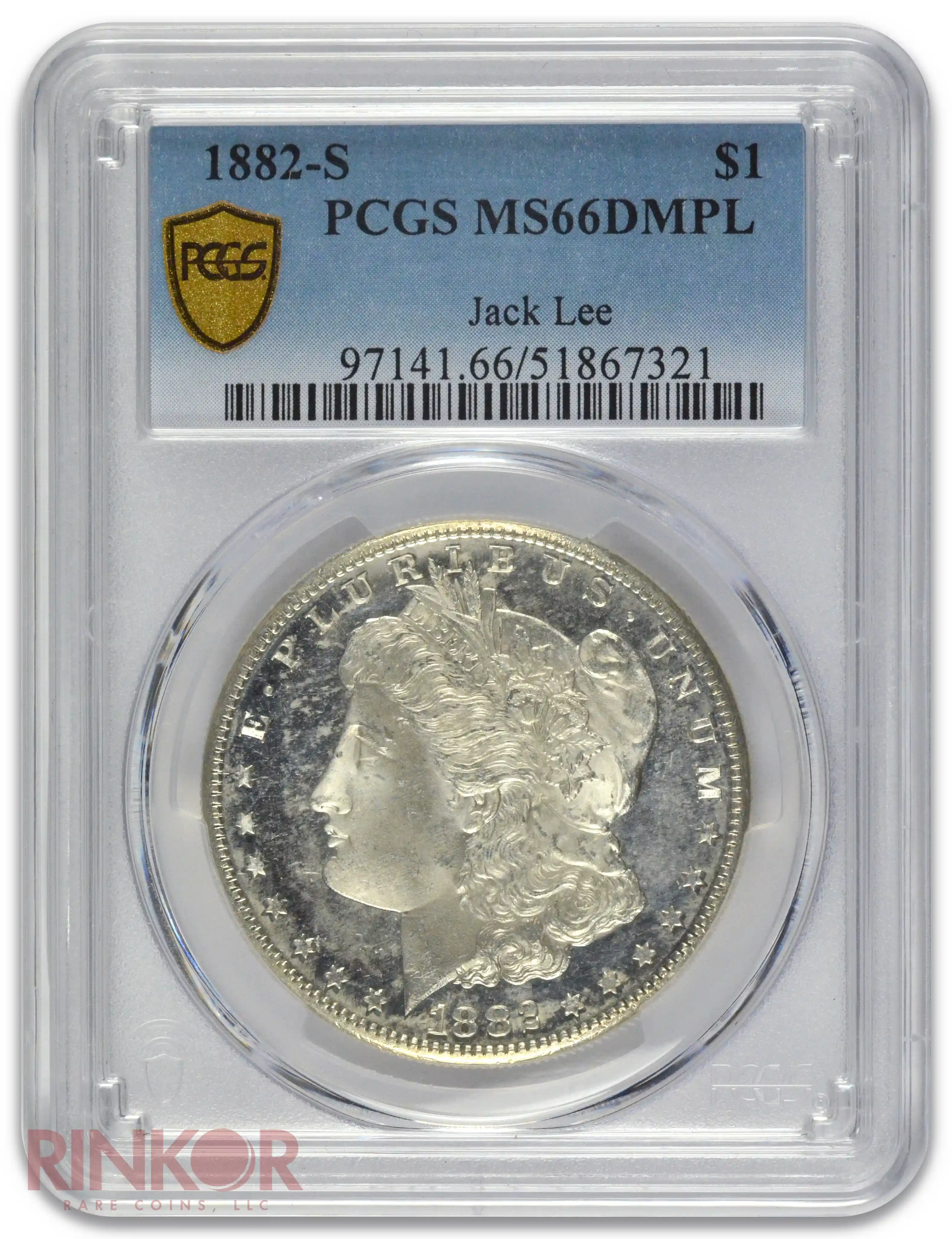 1882-S $1 PCGS MS 66 DMPL