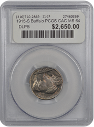 1915-S Buffalo PCGS CAC MS 64