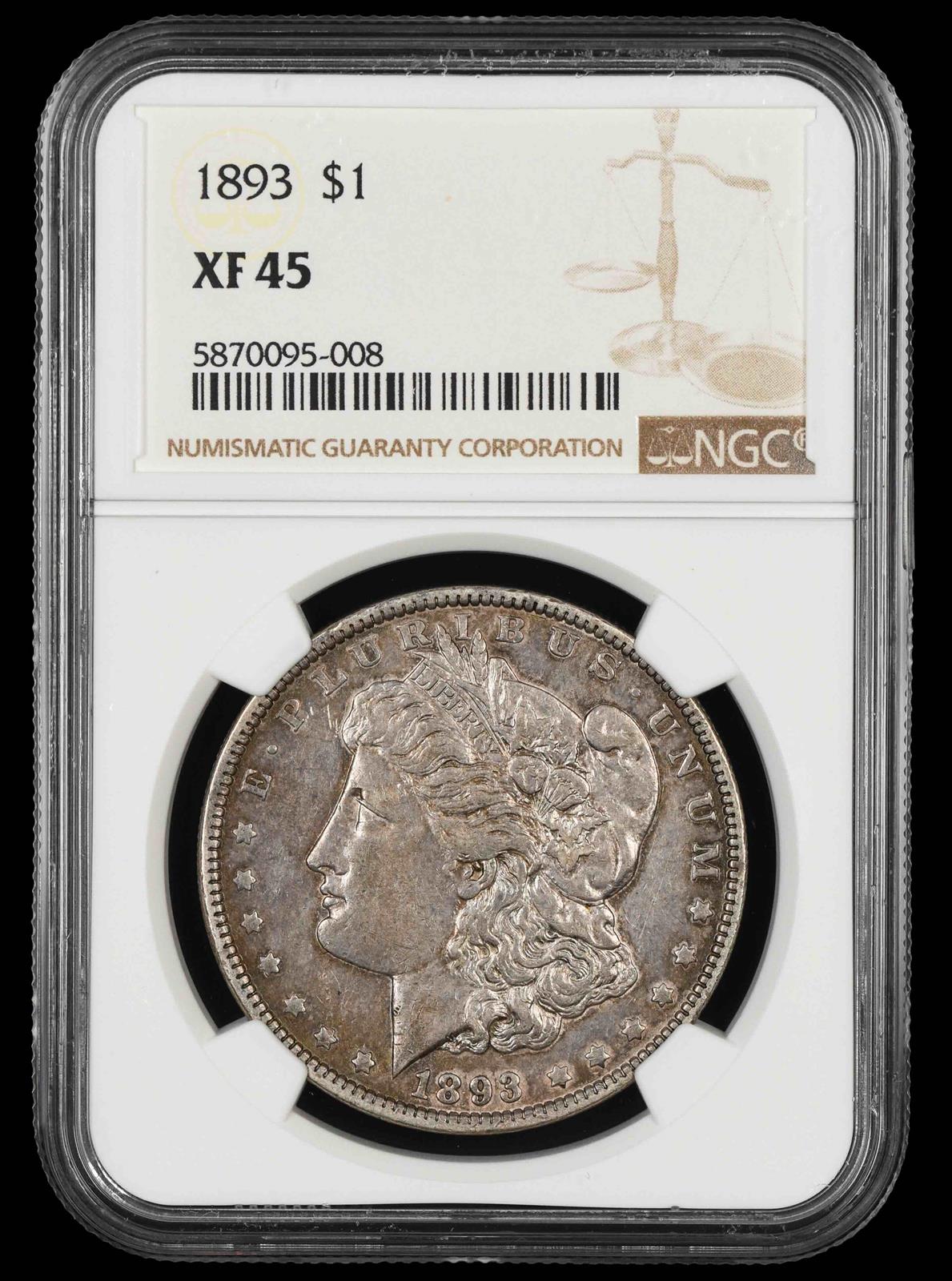 1893 $1 NGC XF-45