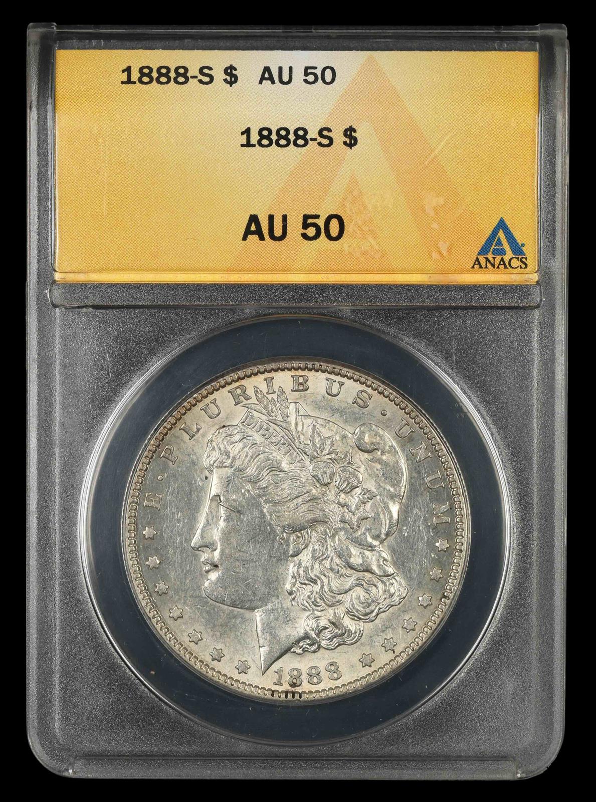 1888 S $1 ANACS AU-50