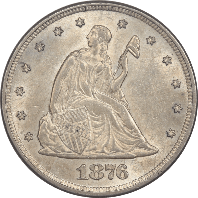 1876-P Twenty Cent Piece 20c  Circulated Choice Almost Uncirculated - Nice and Original