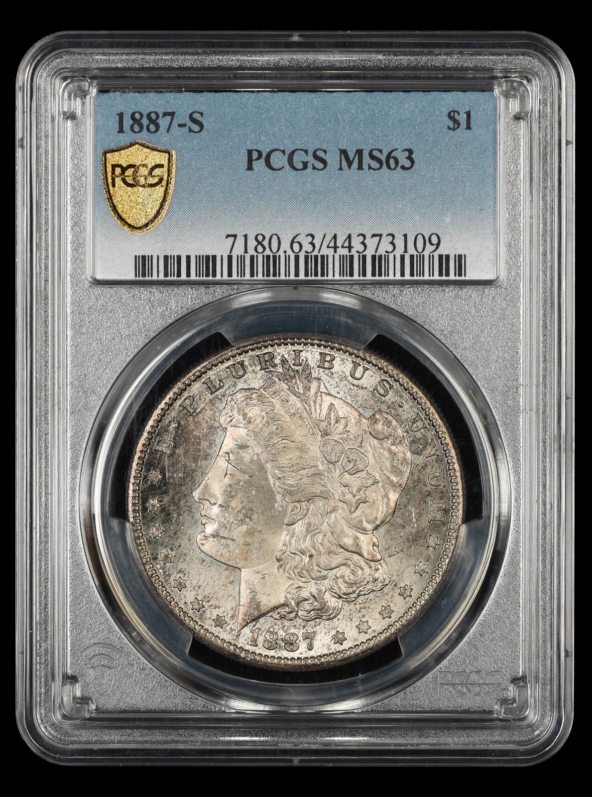 1887 S $1 PCGS  MS63