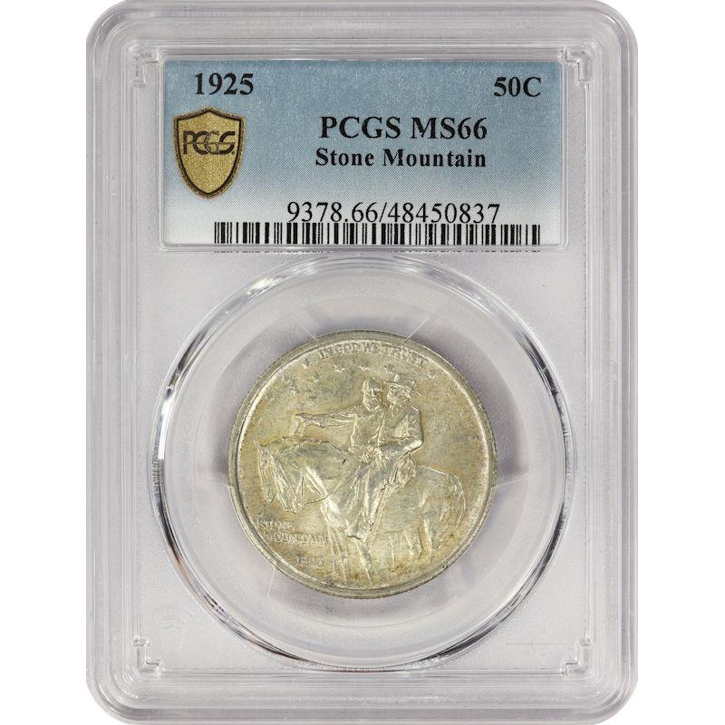 1925 50C Stone Mountain Commemorative Half Dollar PCGS MS66 - Nice Original Coin