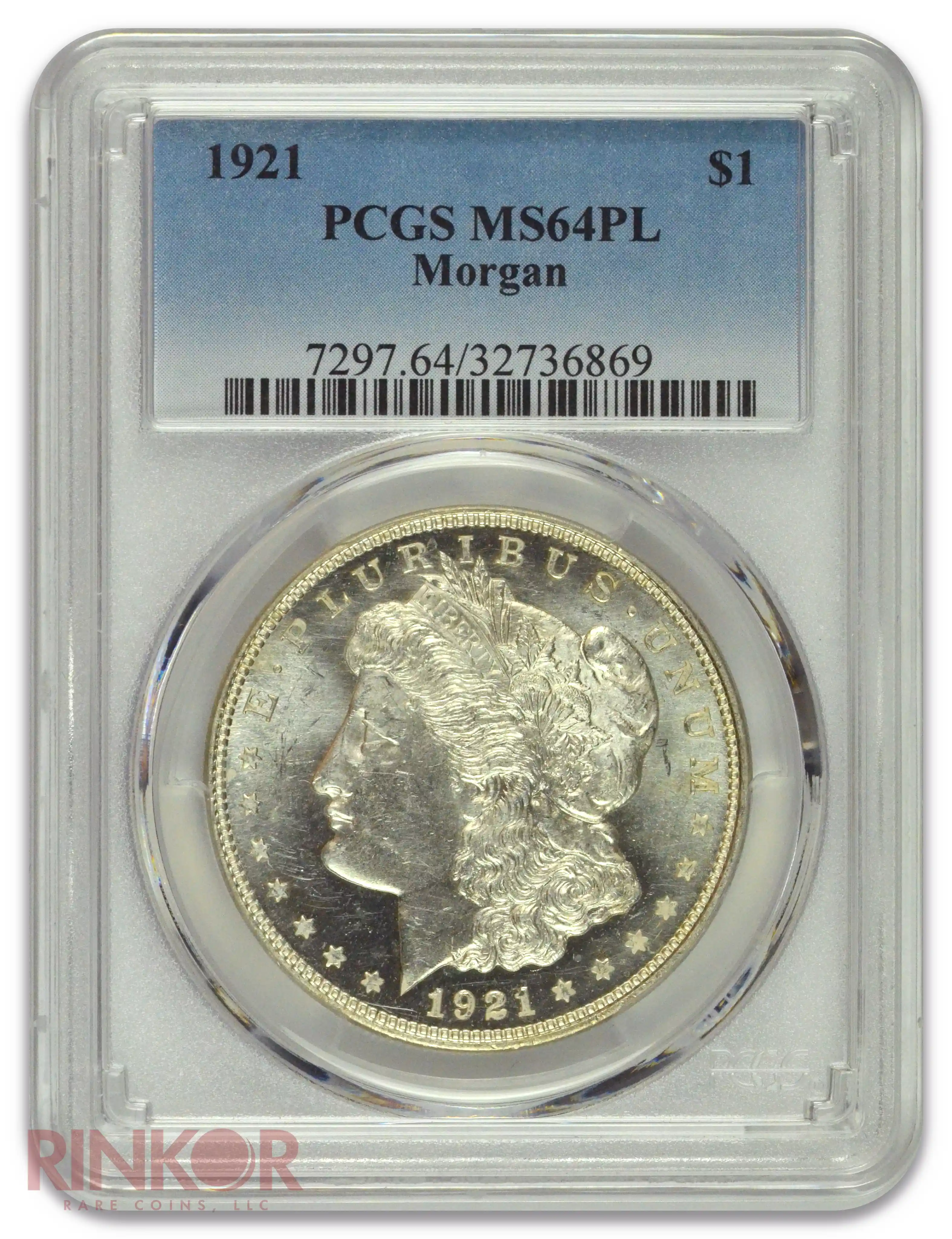 1921 $1 Morgan Dollar PCGS MS 64 PL