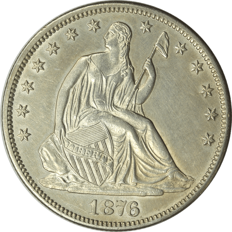 1876-CC Seated Liberty Half Dollar, Uncertified, Uncirculated