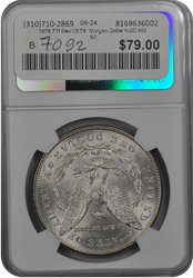 1878 7Tf Rev Of 78  Morgan Dollar NGC MS 62