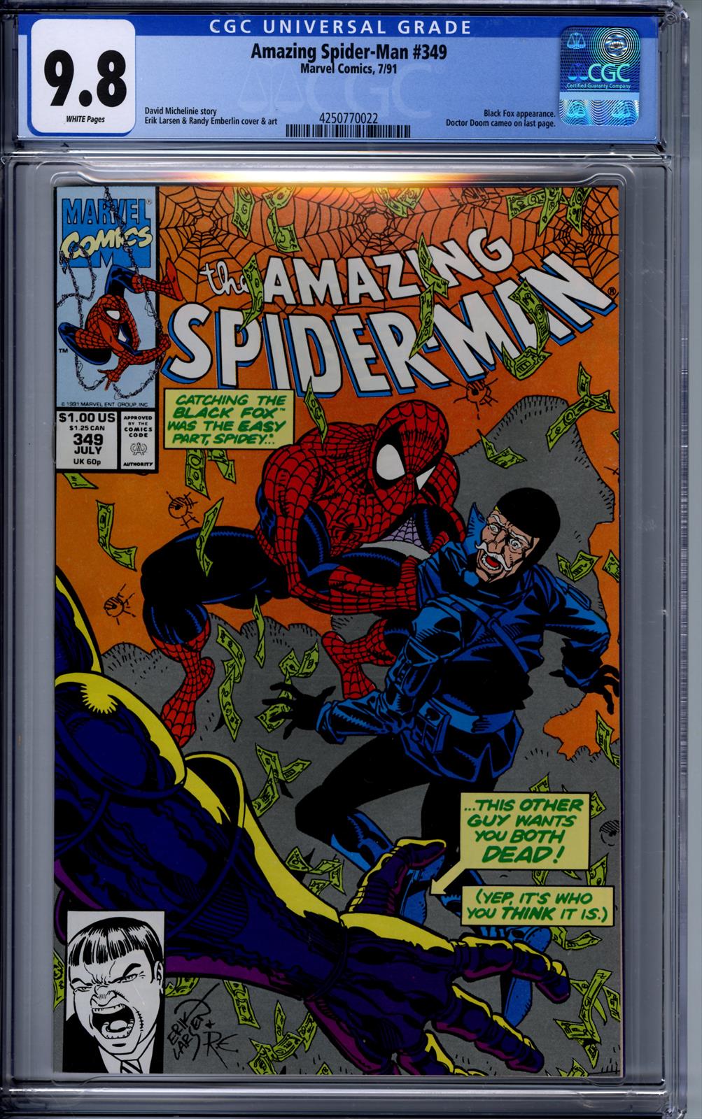 Amazing Spiderman #349 CGC 9.8 9.8