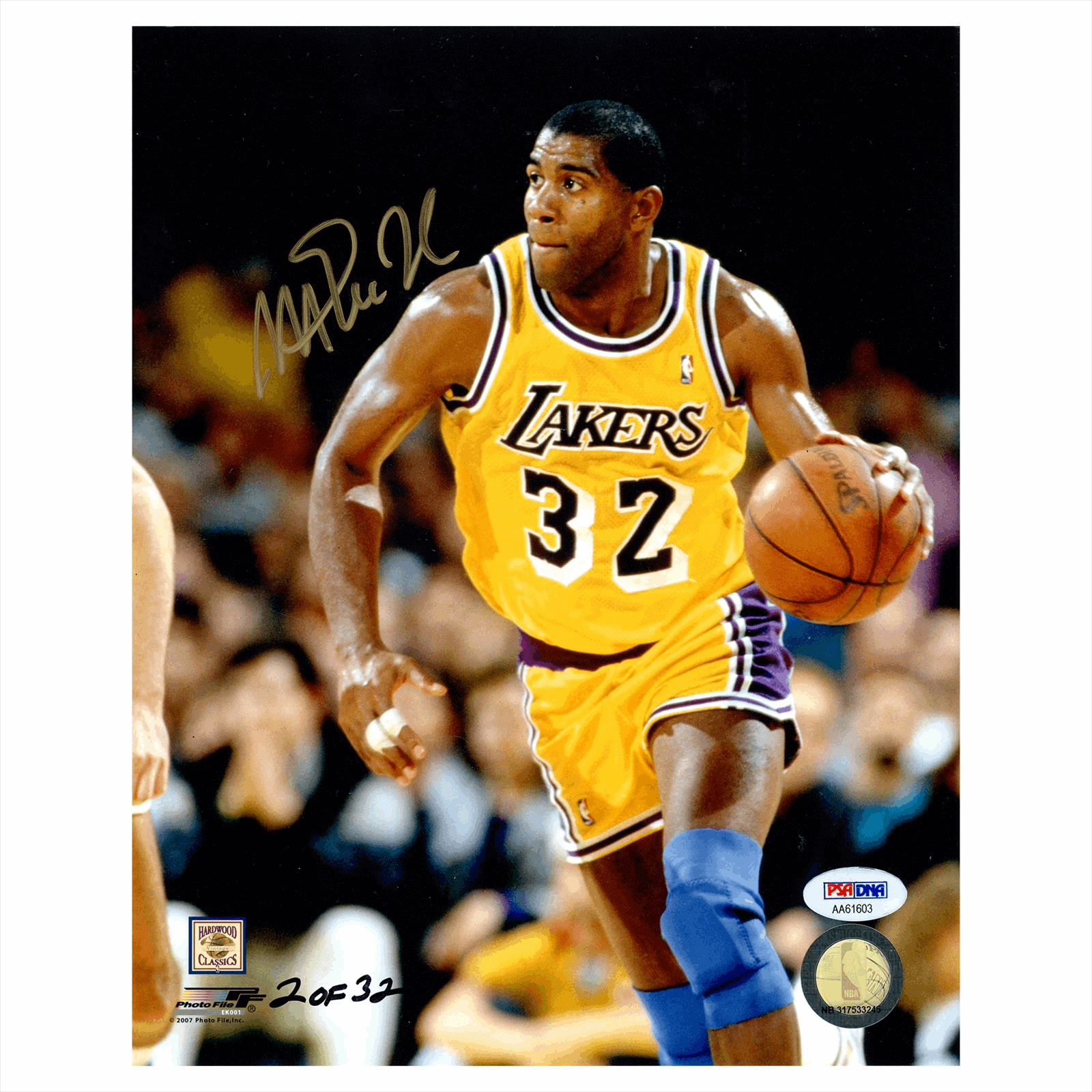 Magic Johnson Signed 8x10 Photo PSA Authentic Raw 