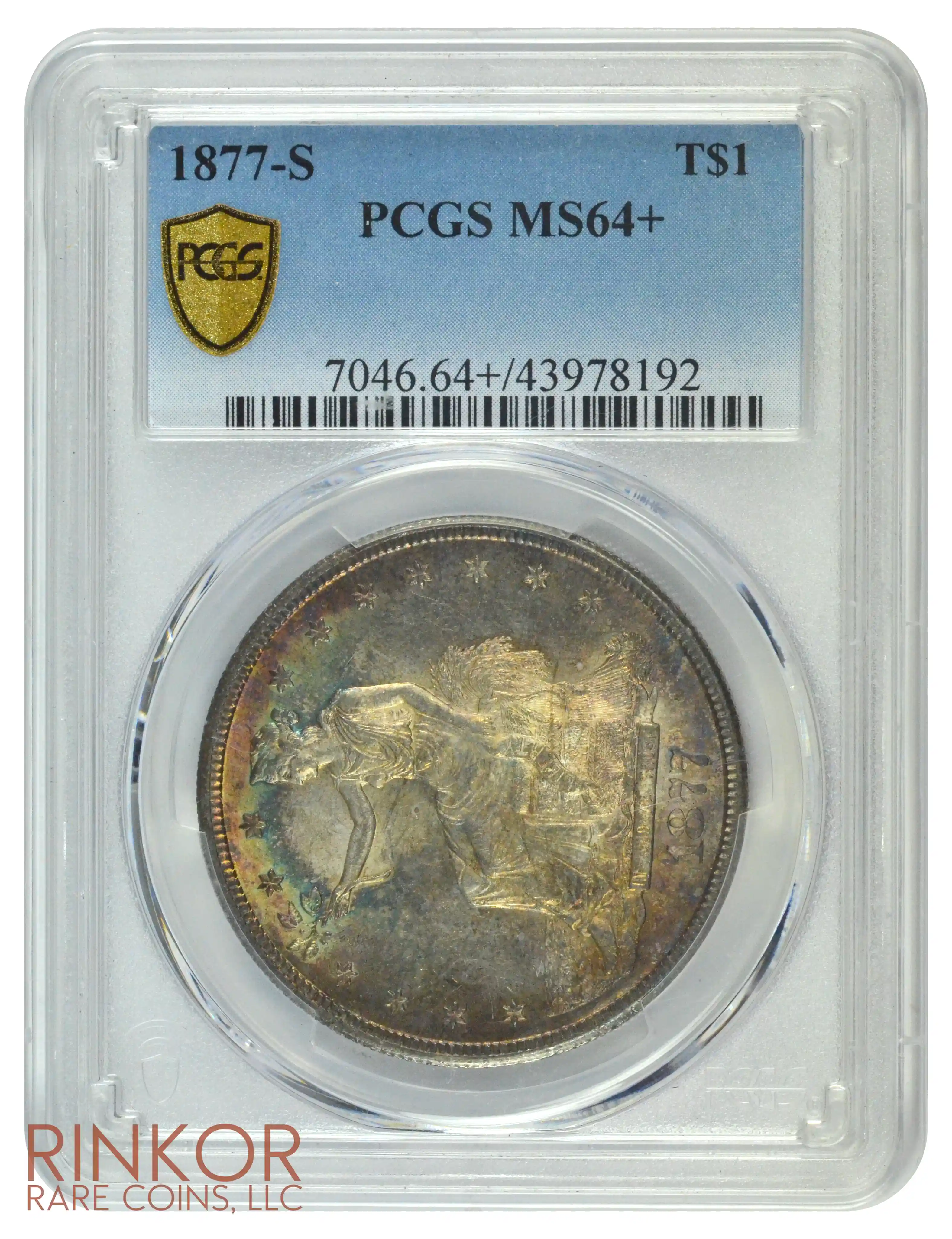 1877-S Trade PCGS MS 64+