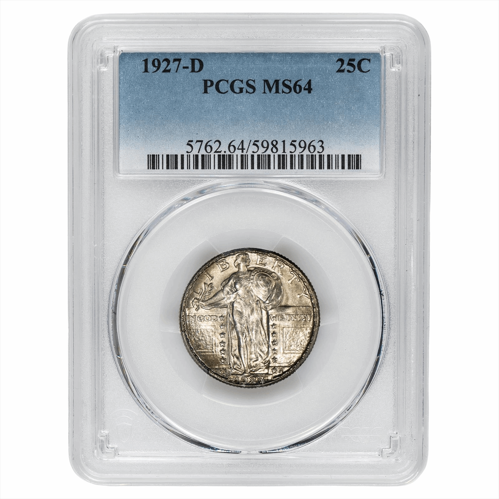 1927-D Standing Liberty Quarter 25C PCGS MS 64 