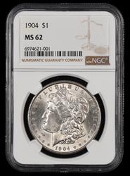 1904 $1 NGC MS 62