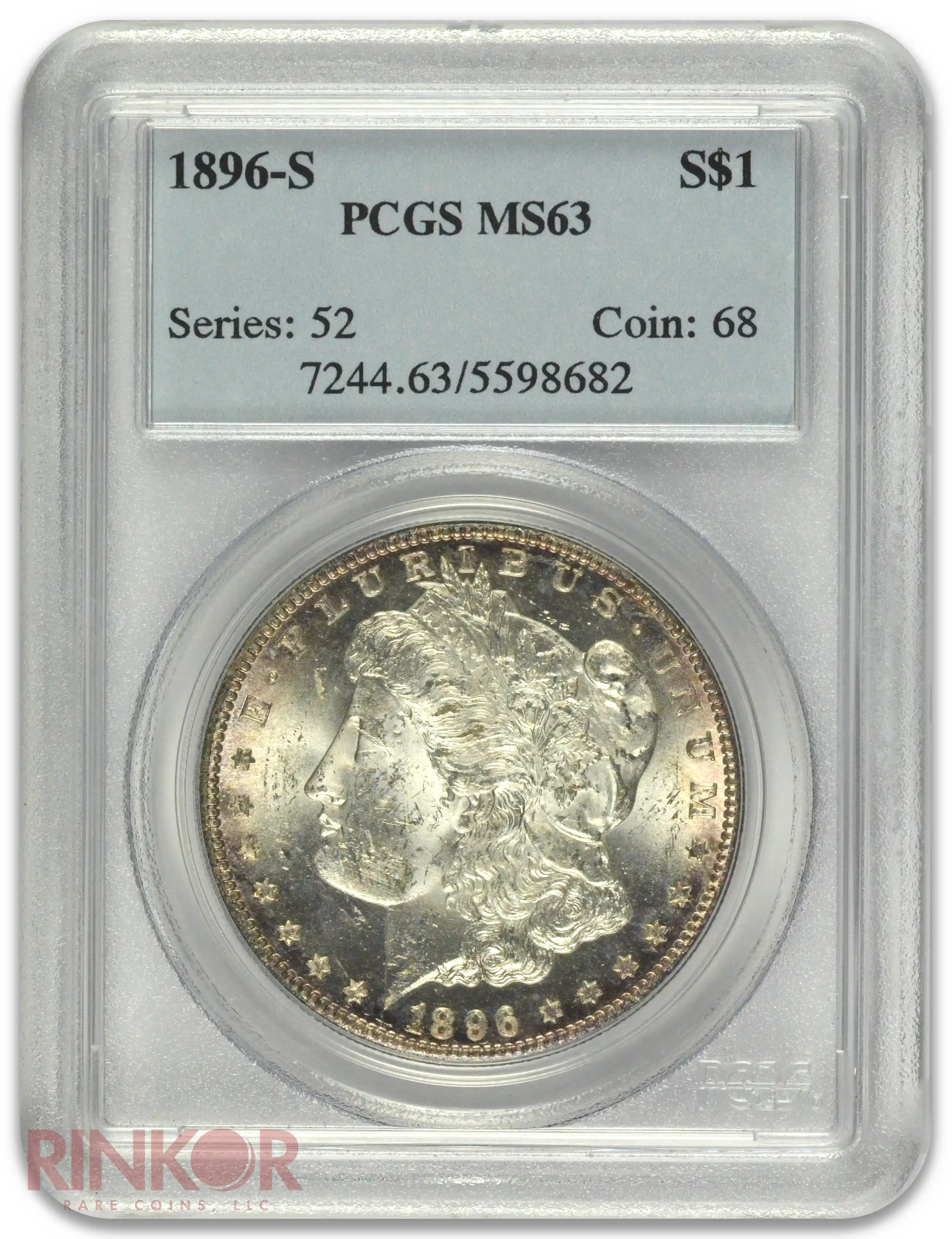 1896-S $1 Morgan Dollar PCGS MS 63 