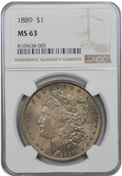 1889  Morgan Dollar NGC MS 63