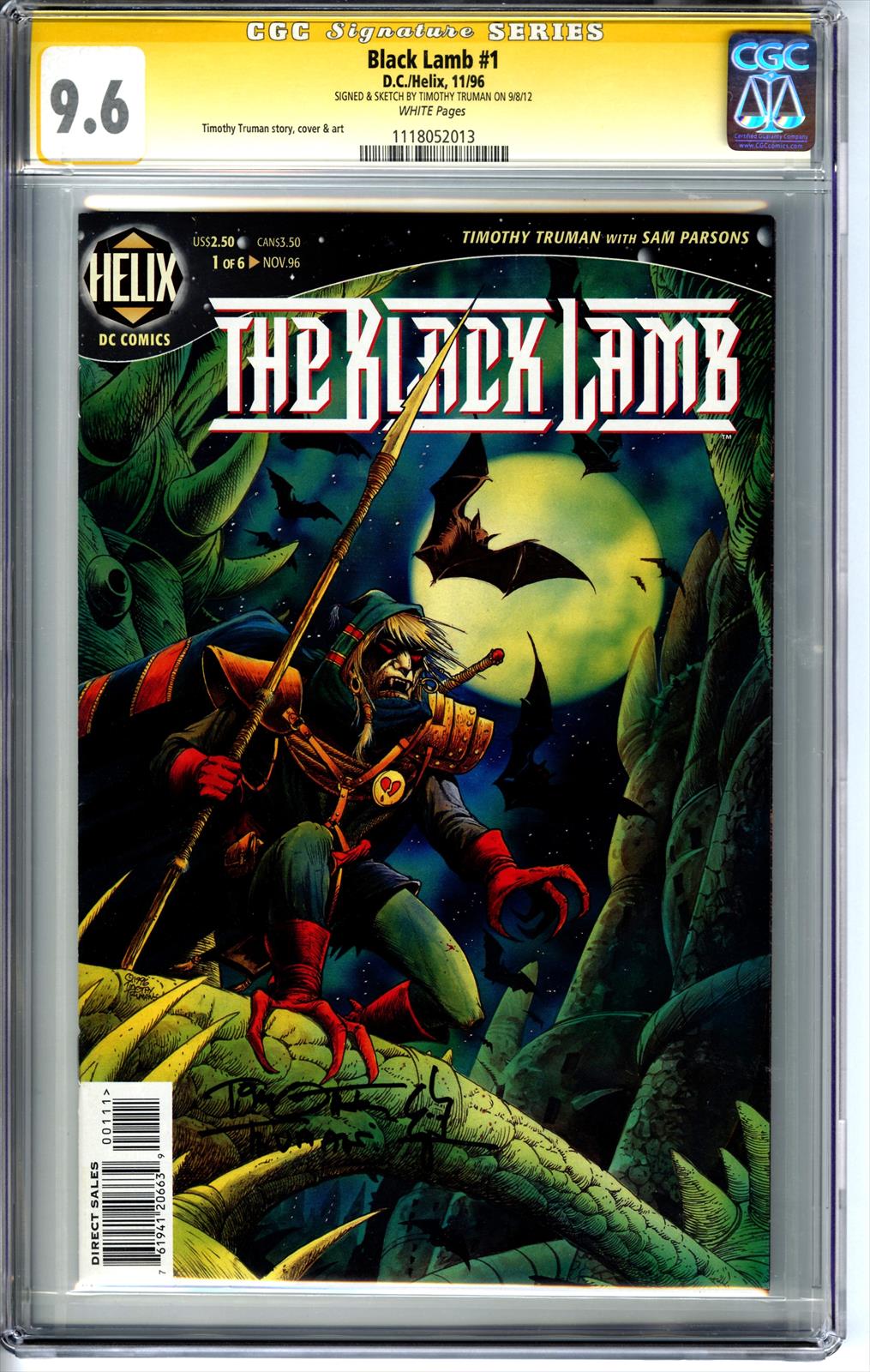 Black Lamb #1 CGC 9.6 Signature Series Signed by Timothy Truman 