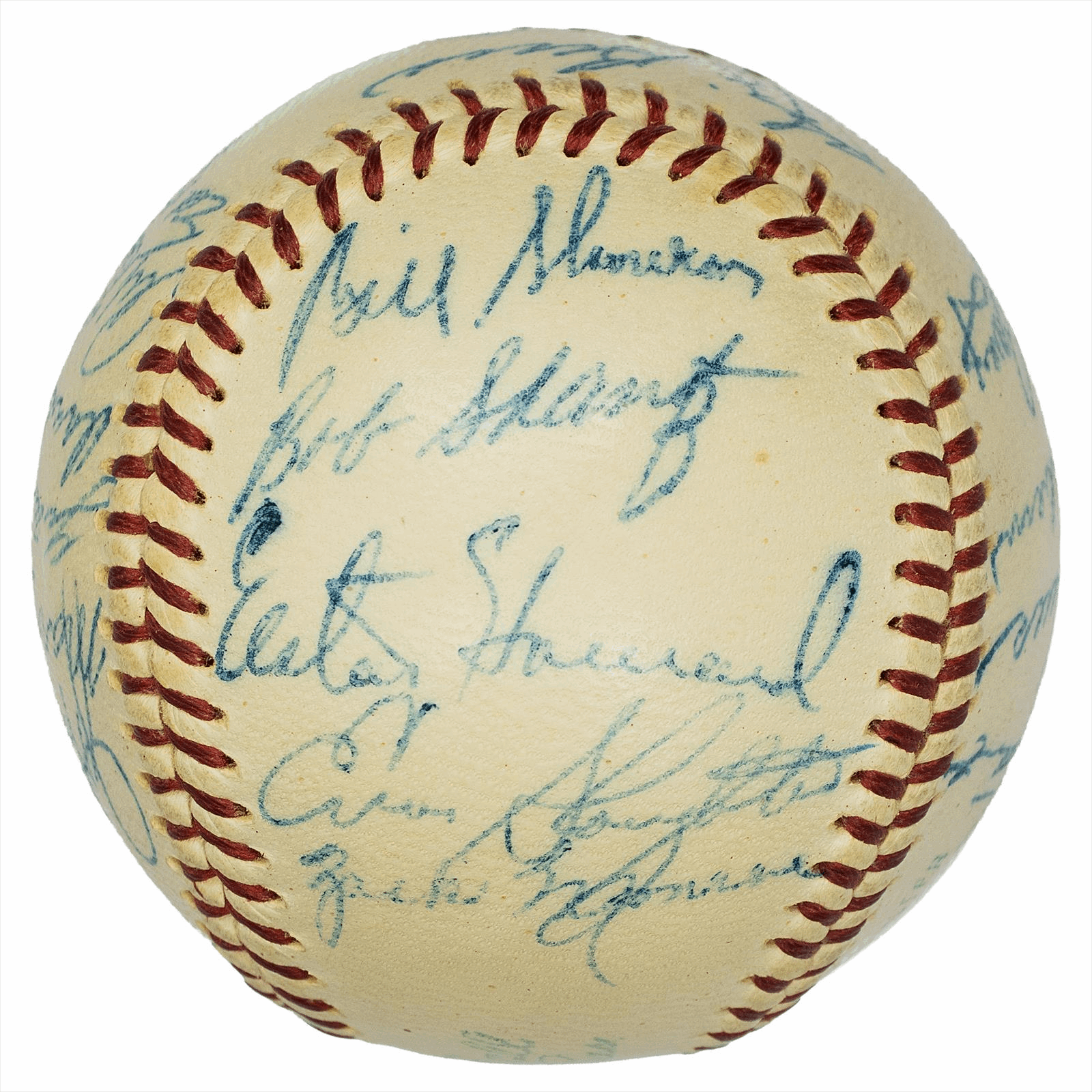 1958 World Series Champion New York Yankees Signed Baseball JSA LOA (Mantle Club Signature) 