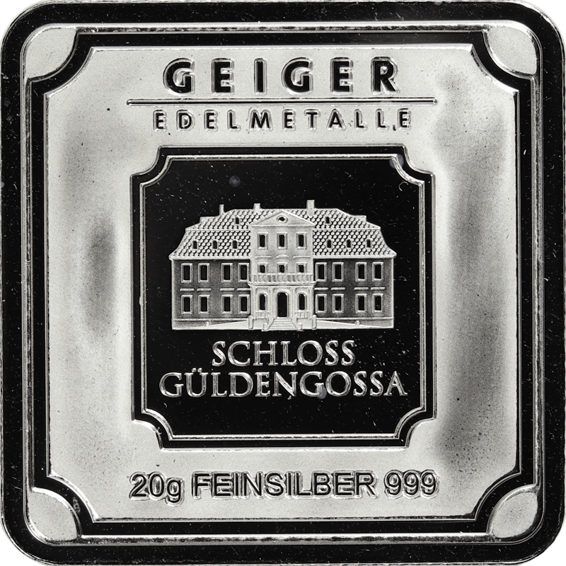 20g .999 Fine Silver Geiger Bar 