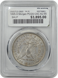 1895-O Morgan PCGS CAC AU-55