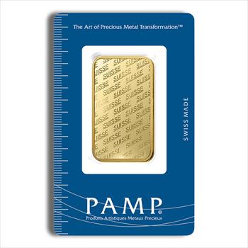 1 oz Gold Bar - PAMP Suisse (Carded) image 1