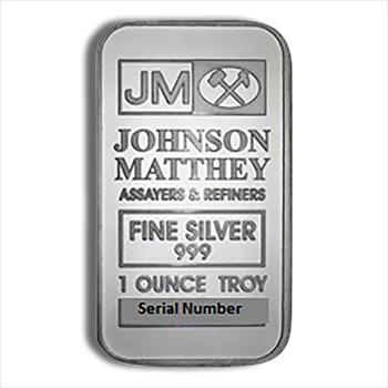 1 oz Silver Bar - Johnson Matthey - JM 