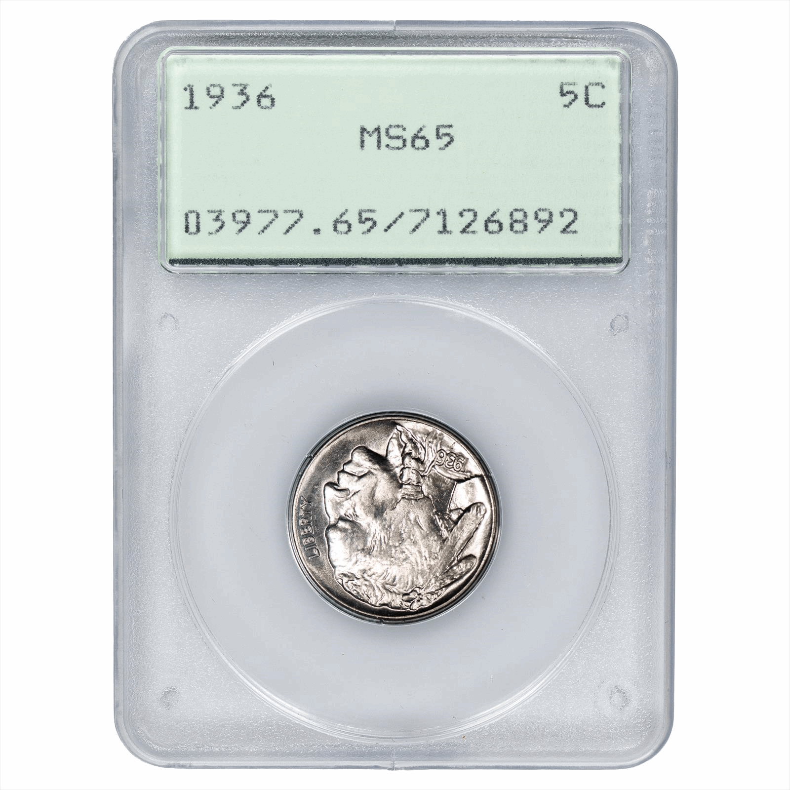 1936 Buffalo Nickel 5C PCGS MS 65
