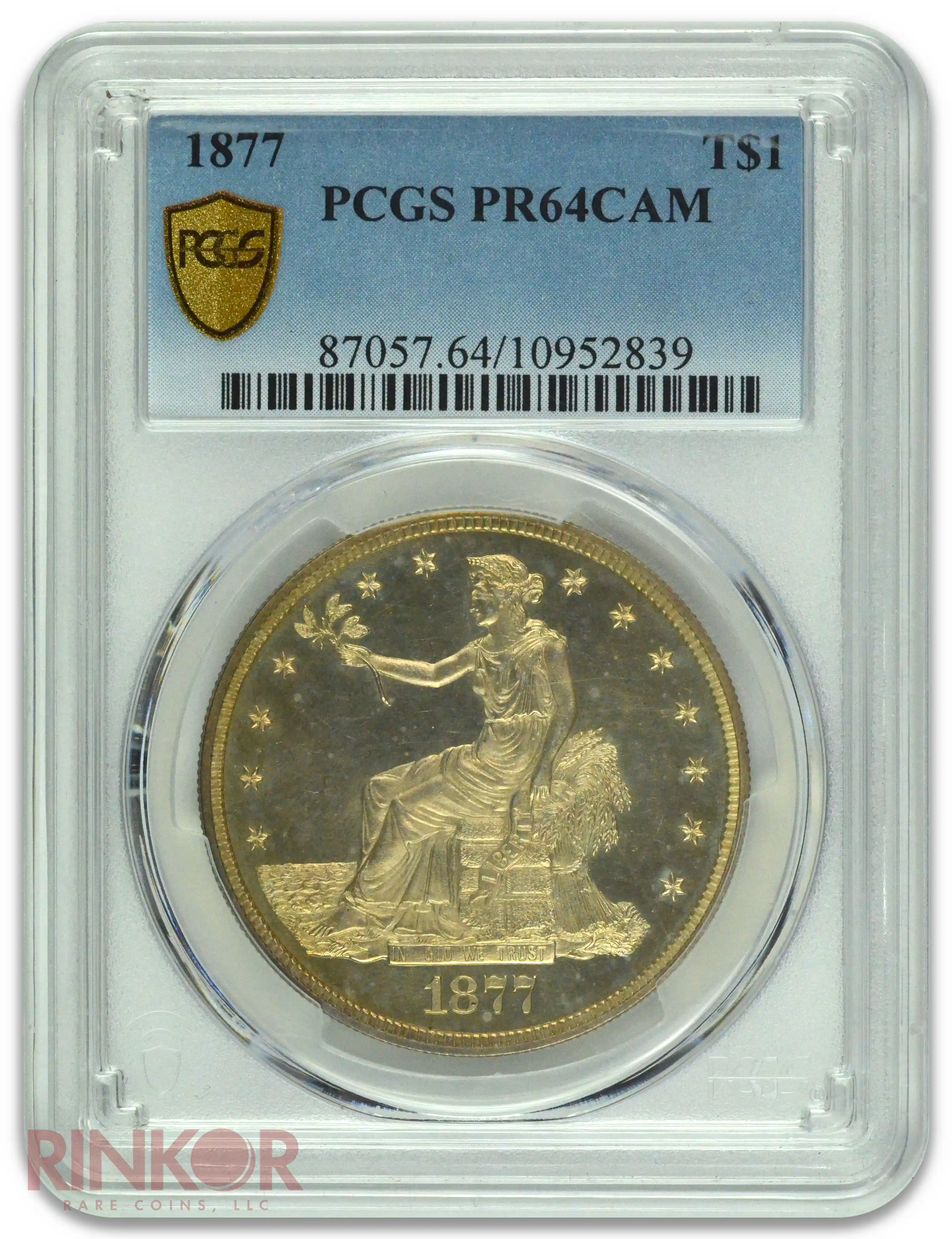 1877 $1 Trade Dollar PCGS PR 64 CAM