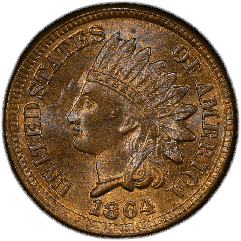 1864  Bronze 1C PCGS MS65BN CAC
