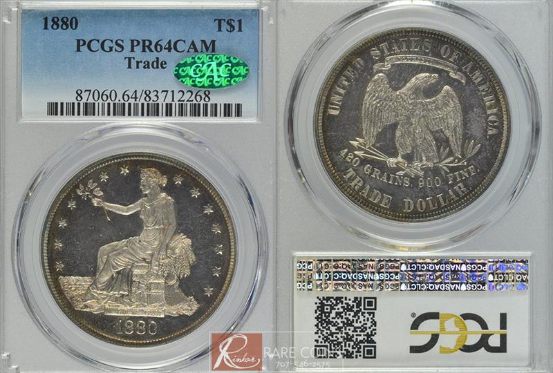 1880 Trade PCGS PR 64 CAM CAC