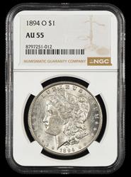 1894 O $1 NGC AU-55