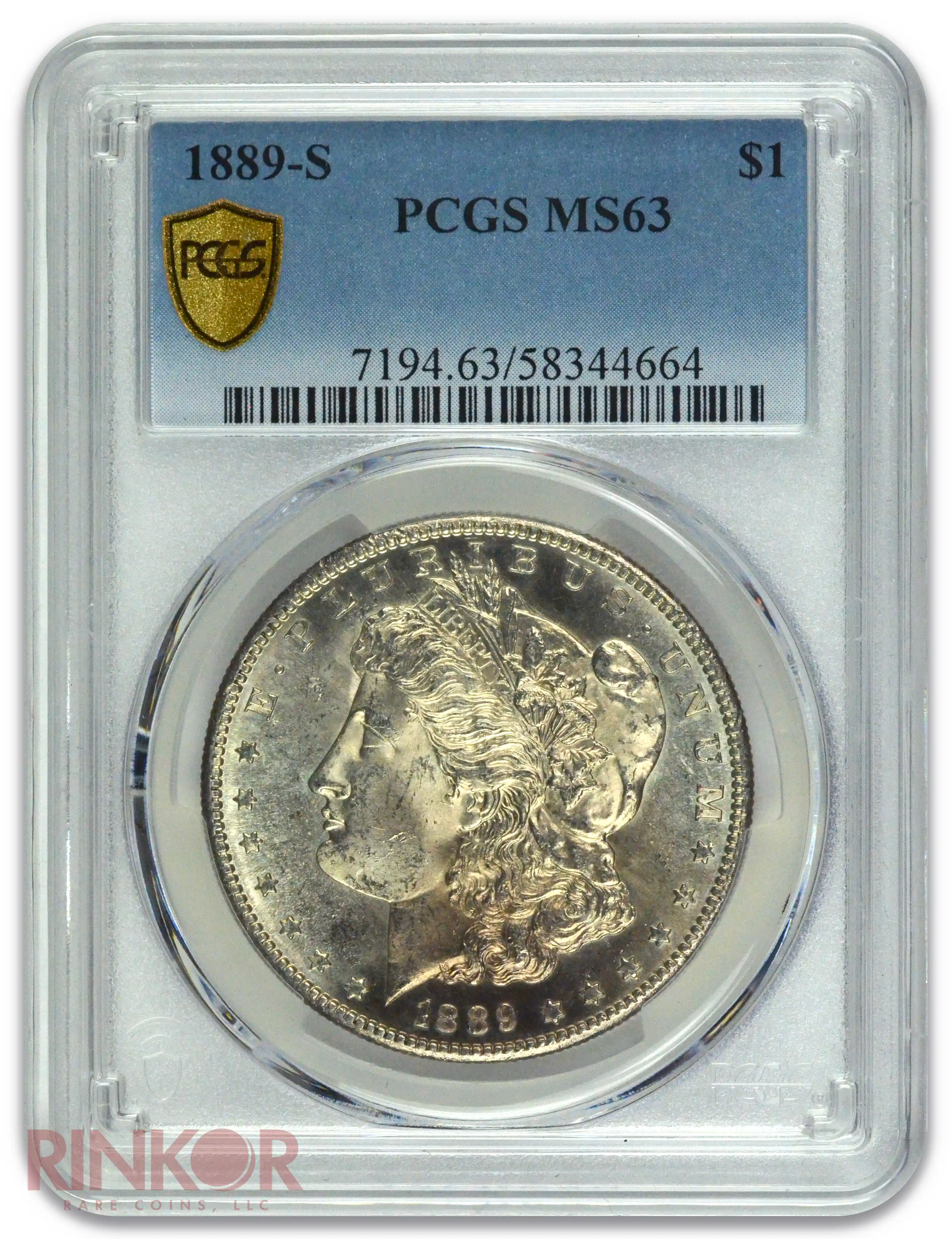 1889-S $1 Morgan Dollar PCGS MS 63