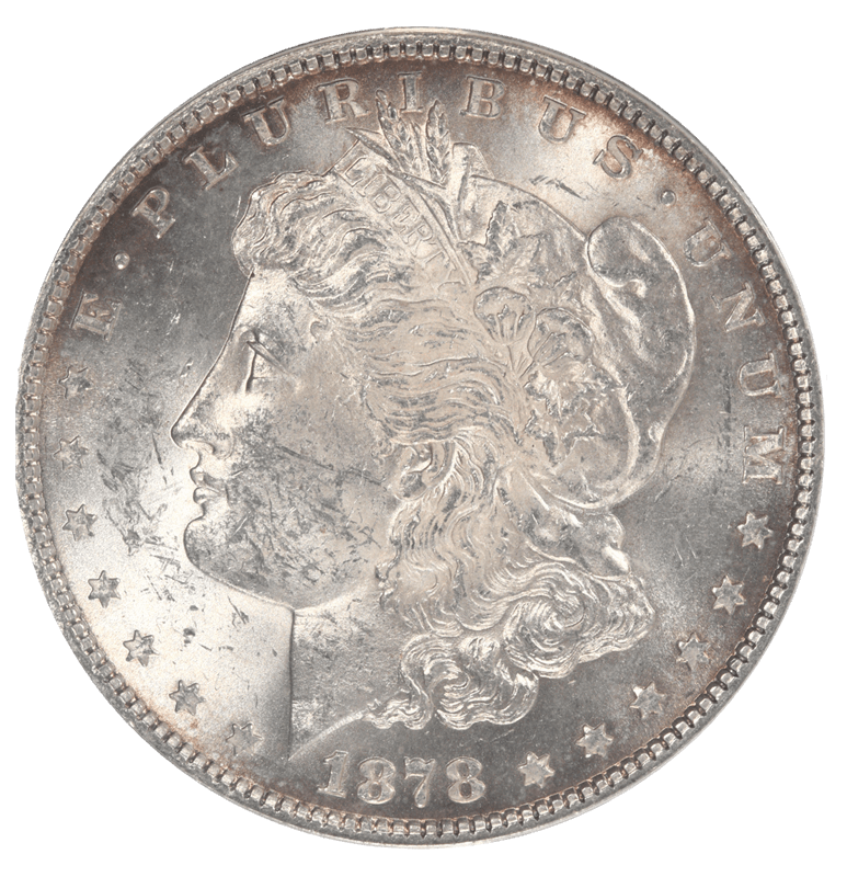 1878 Morgan Silver Dollar $1 REV 1879 ANACS ANACS MS 62
