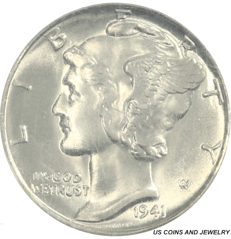 1941-S Mercury Dime PCGS MS66 Frosty White Coin