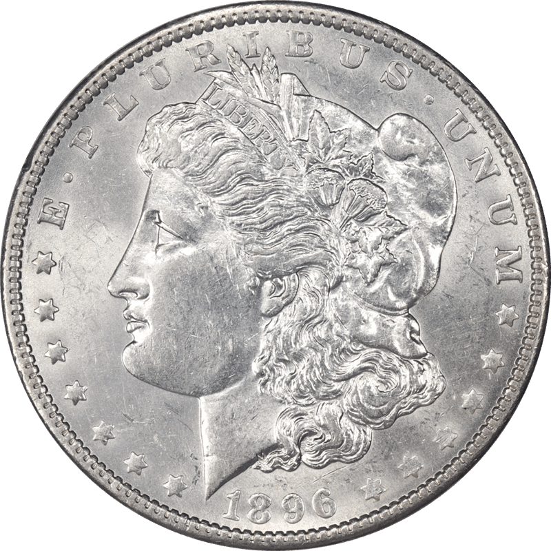 1896-O Morgan Silver Dollar, Raw Uncirculated - Nice White Coin